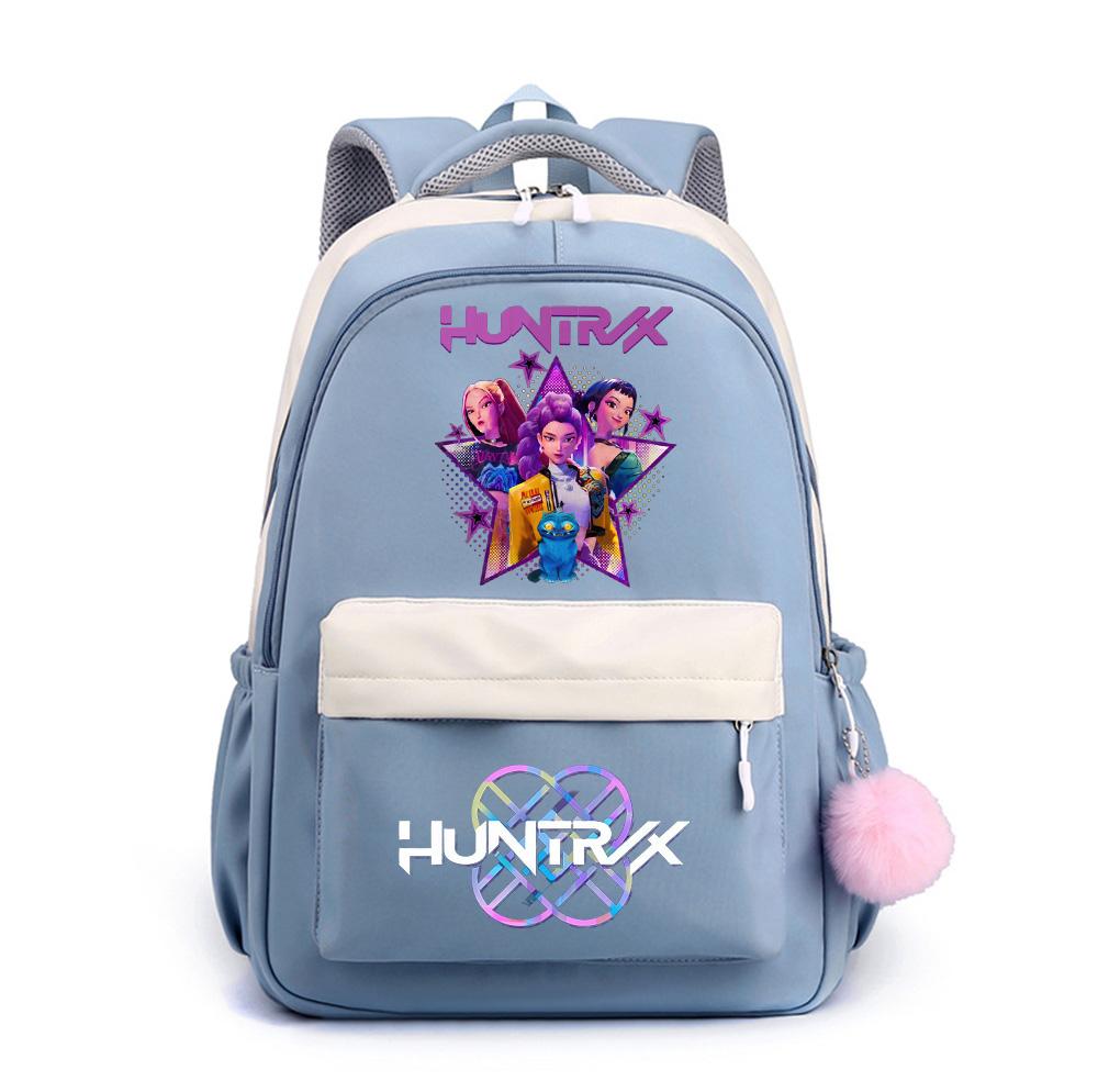 Söt K-Pop Tryckt Ryggsäck med Stor Kapacitet för Tonåring Student Flicka Pojke Skolväska Bokväska Barnpresent Kvinnor Vattentät Resväska Mochila