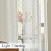 Dot Yarn Through Rod Window Screen Warp Knitted Lace Finished Semi-Blackout Curtain