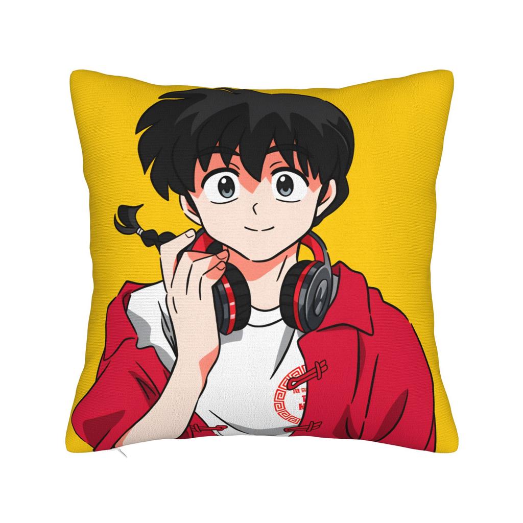 Anime Ranma 1/2  Pillow Cover Kawaii Pillow Case For Sofa Bedroom Home Decor Comfy Pillowcases Birthday Present