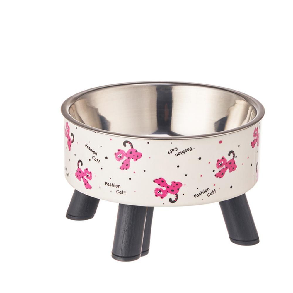 Cute Pet Food Bowl - Non-Slip & Anti-Tip Design, Detachable Feeding Dish for Cats & Dogs, Safe Durable