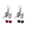 Fashionable Cherrys Bag Charm Keychain for Women with Sturdy Alloy Materials Designs for Purses Handbags Backpacks