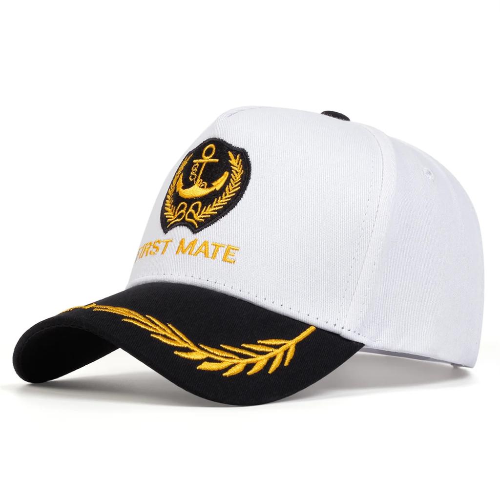 Unisex Czapki baseballowe z haftem liter CAPTAIN/FIRST MATE Wiosna i Jesień Outdoor Regulowane Codzienne Kapelusze Kapelusz przeciwsłoneczny