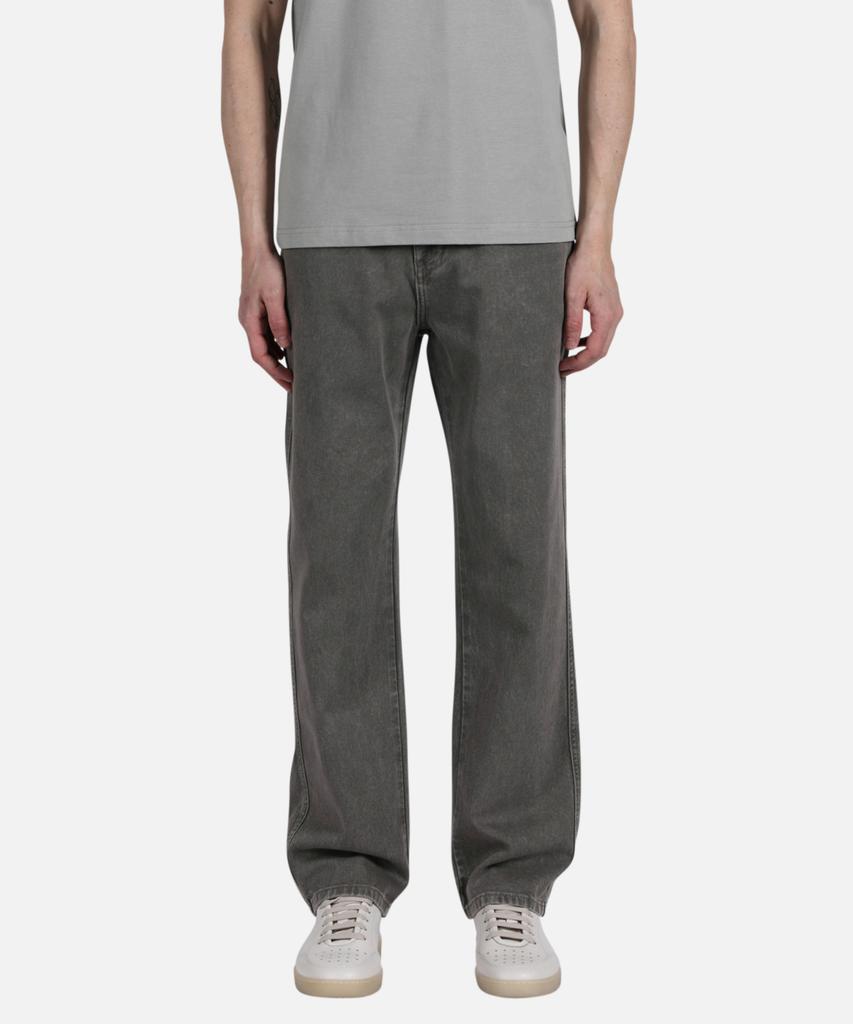 PANICALE Grey Stone Washed Straight Jeans