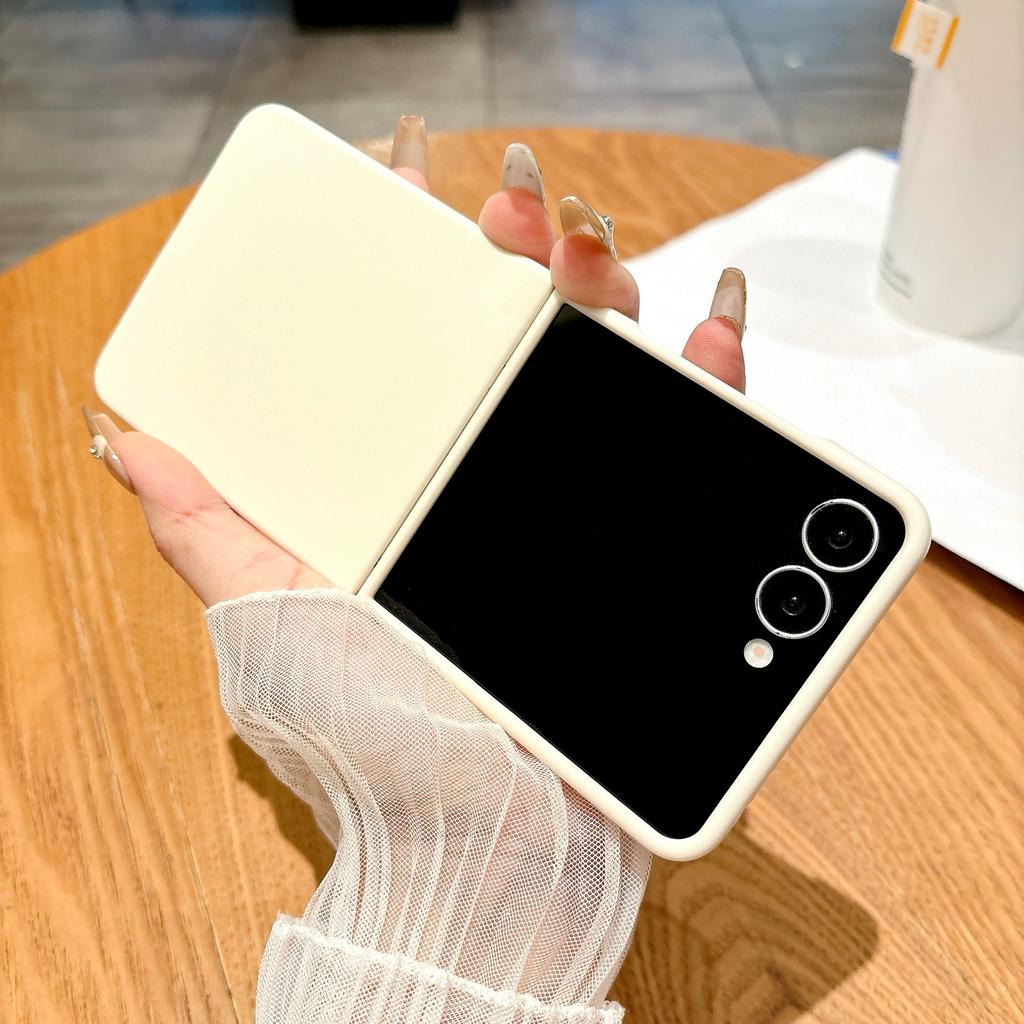 Luxury Matte Slim Candy Color Armor Case For Samsung Galaxy Z Flip 7 6 5 Zflip 4 3 Flip7 Solid Liquid Silicone Shockproof Cover