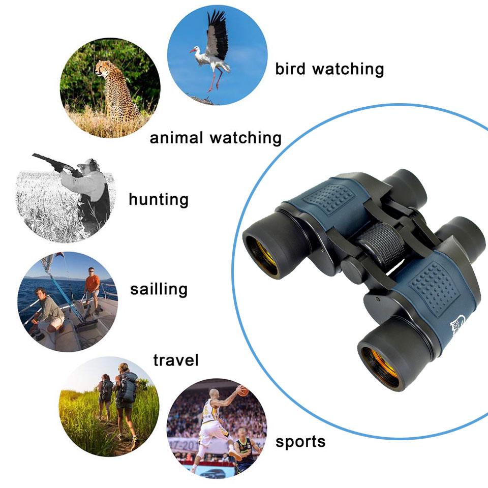 3000M HD Professional Hunting Binoculars Telescope Night Vision for Hiking Travel Field Work