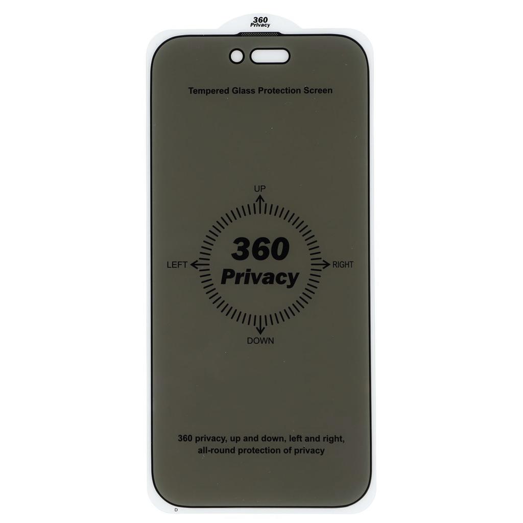 For iPhone 17 Air Privacy Screen Protector Purple Light Anti-Spy Tempered Glass Film with Dust-Proof Mesh