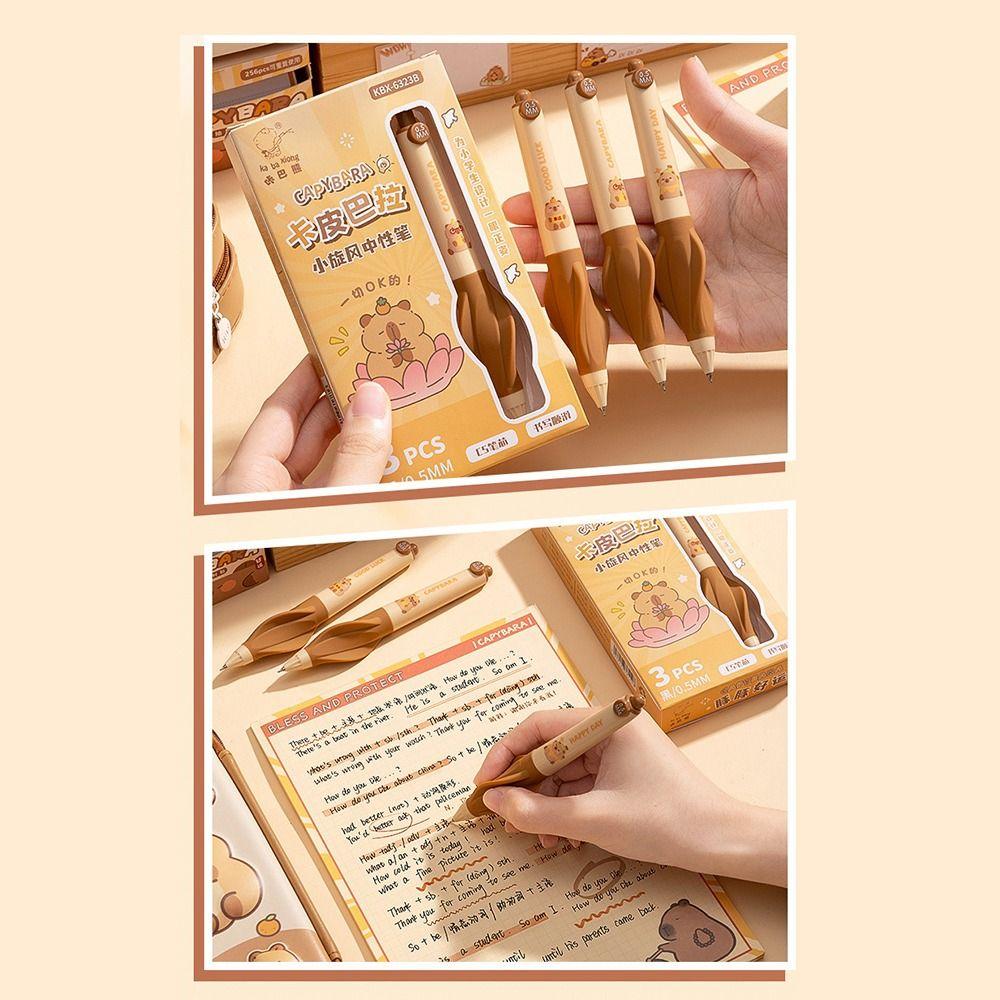 3Pcs Soft Grip Gel Pen Press Question Pen Cute Neutral Pen  Writing Stationery