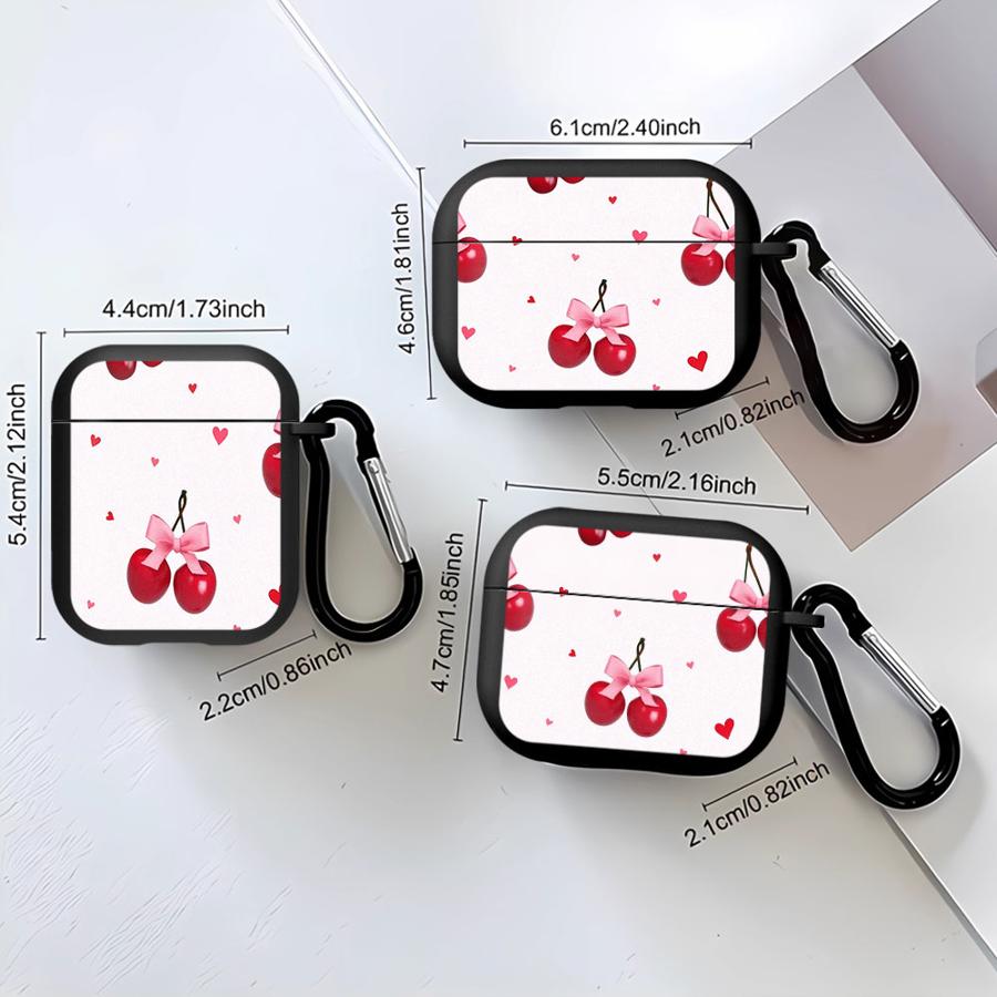 Weiche Kopfhörerhüllen Abdeckung Hülle Für Airpods 2 4 Pro Pro2 1 3 Pro3 Kirschblüten-Schleife