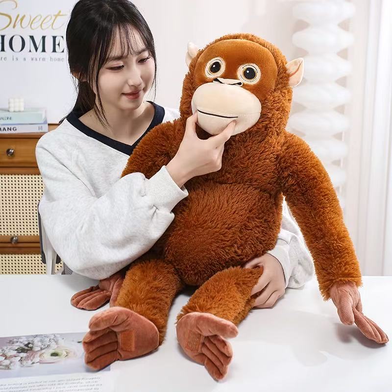 Newest Simulated Cuddle Gorilla Doll Kawaii Stuffed Plush Toy Figure Doll Cartoon Anime Cute Kids Birthday Holiday Gift Doll