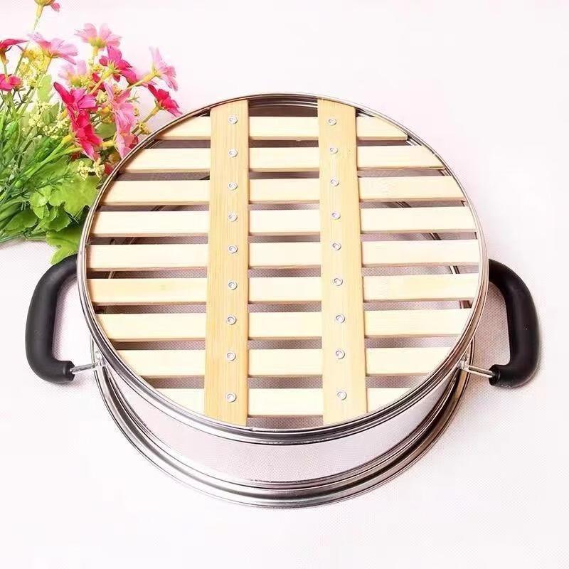 ZISIZ 40cm Stainless Steel Heightened Steamer Basket 40cm