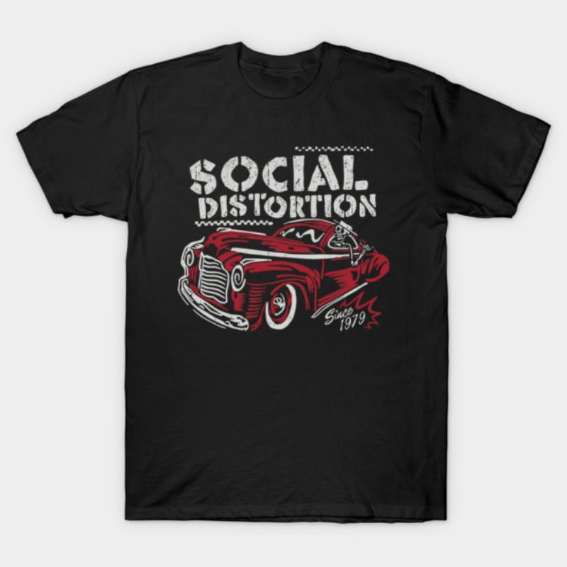 Social Distortion Skelly Car - slogari-design #21 T-Shirt New Spring/Summer Arrivals Regular Fit Casual Graphic Y2K Vintage Size S разноцветный