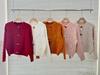 Korean Academy Style Round Neck Knit Cardigan with Horn Buttons for Women - Fall 2025