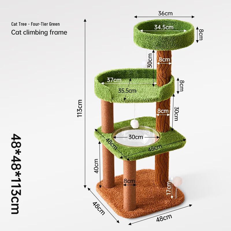 Miaolis 3-Tier Cat Treehouse Scratching Post