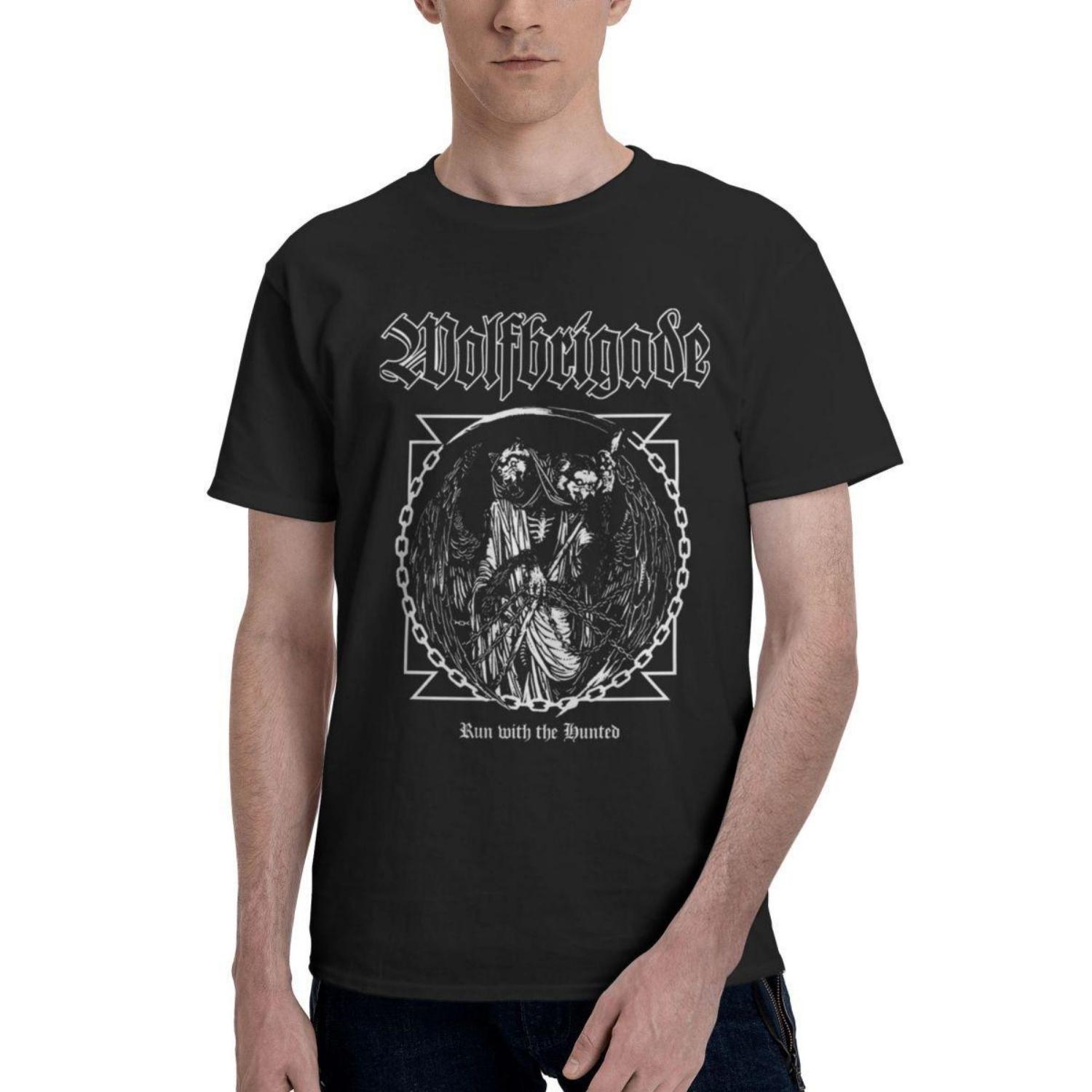 

Wolfbrigade Run With The Hunted 100 Cotton Casual Breathable Confortable Totoro Mens Clothing Brands Men Clothes S чёрный