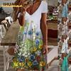 Fashion Summer Spring Short Sleeve V-Neck Casual Dresses