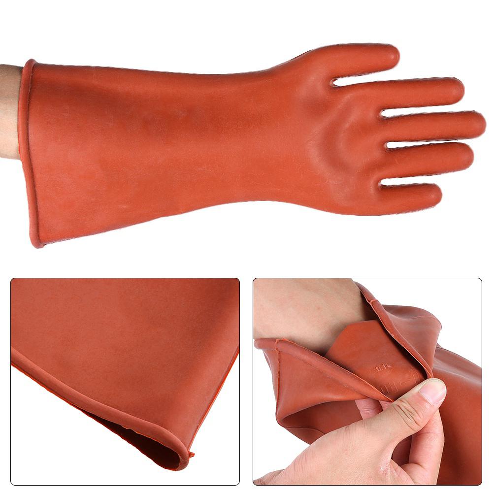 12KV High Voltage Protective Safety Insulating Rubber Gloves for Electrical Work