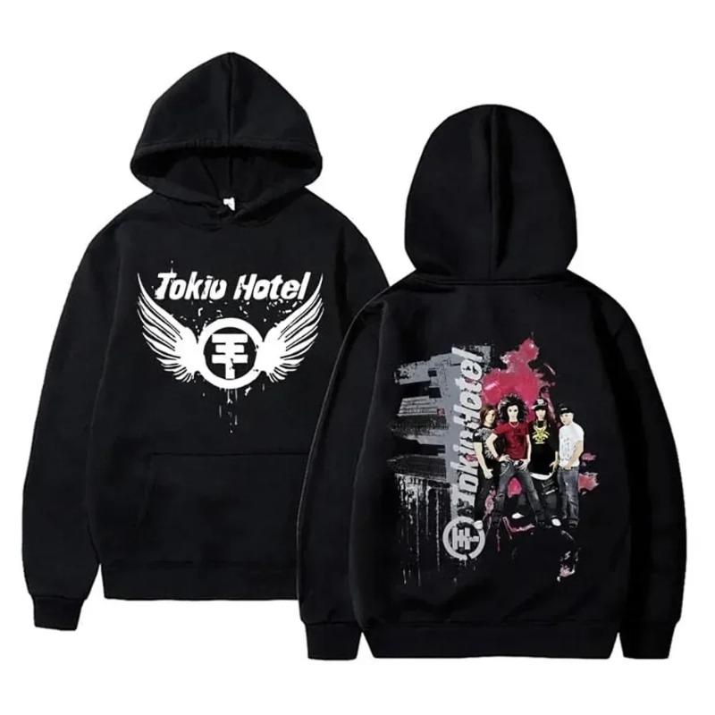 Kaulitz 89 Tokio Hotel Hoodies Rock Band Pullovers Bill Kaulitz Print Sweatshirt Hoodie Streetwear Tokio Hotel Sweatshirts