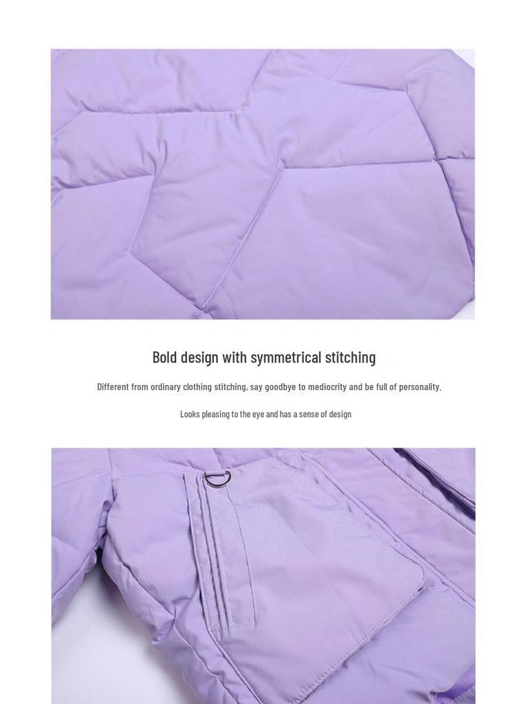 Women's Korean Style Loose Short Down Jacket - Thickened Cotton Coat for Autumn/Winter 2023