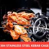 Rotierende Grillspieße aus Edelstahl, Grill-Grillkäfig, Grill, Luftfritteuse, Lammspieße, Grill, Elektroofenzubehör