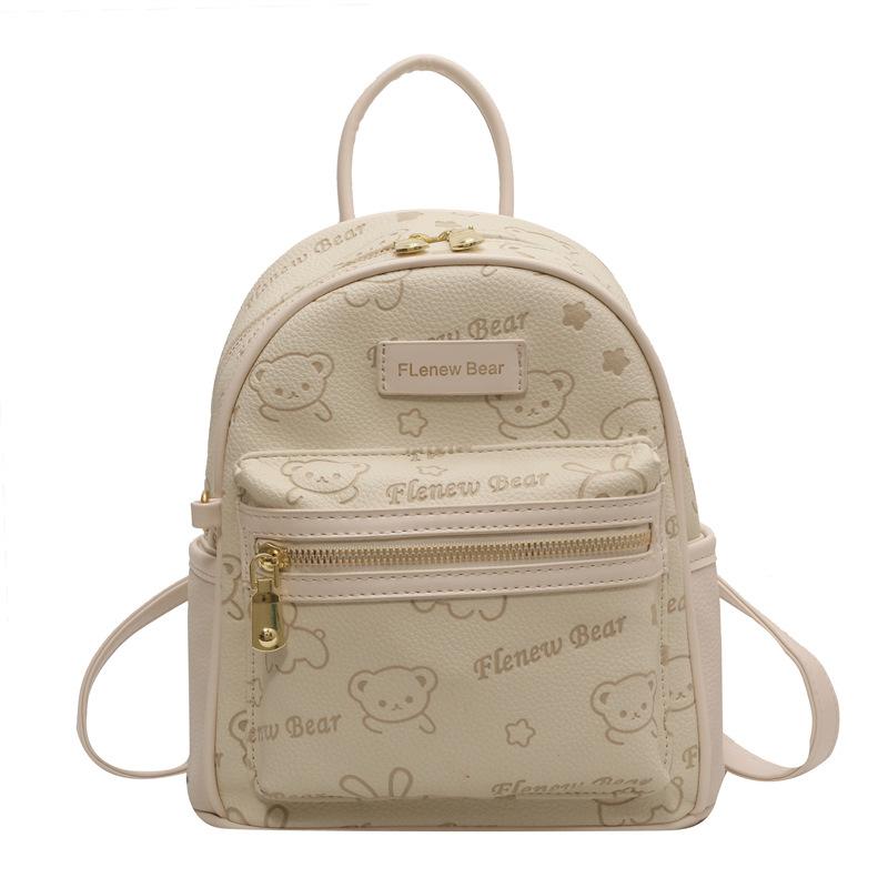 

2025 New Women s Backpack Cute Bear Casual Fashion Versatile Backpack Large Capacity Temperament Campus Bag 20*13*23