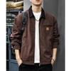 Men's Retro Heavyweight Washed Detroit Jacket: Autumn/Winter Loose Fit Trendy Ruffian Cool Style.