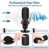 Pop Filter for Hyperx Qu&s, Microphone Foam Cover + Furry Wind Muff, Hyperx Qu&s Microphone Pop Filter Windscreen Cover for Indoor/Outdoor Use, 2-Pack