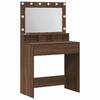 Makeup Table with Shelf Brown Oak Effect 75.5 X 41 X 135 Cm