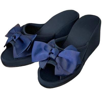 Vivienne 8cm Heel Room Size PVC Platform High Suitable for Beauty Salons and Nail (Vivienne) Shoes, Navy, Ribbon, 23.5cm, Sole, Slippers, Heels,