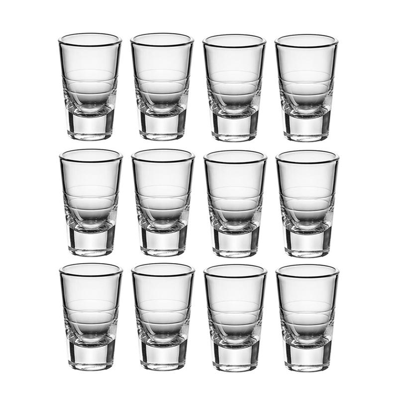 

Набор из 12 шт. 4,1 унции 120 мл Классический стакан-пуля Прозрачные бокалы для водки и бренди Вечеринка Элегантный Толстое дно Бокал для байцзю SGlass 120ml