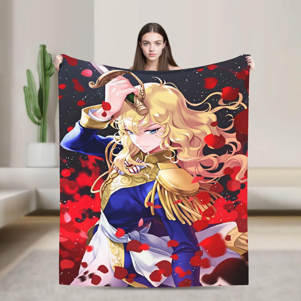 Rose of VVersailles Lady Blanket Warm Soft Plush Throw Blanket For Home Decor Travel Office Flannel Bedspread Bed Cover