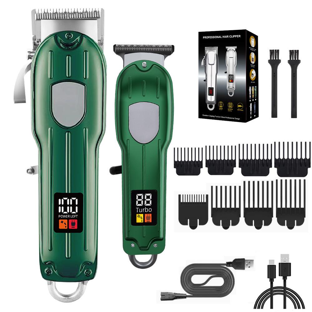 High-Power Rechargeable Hair Clipper Set for Balding & Carving - Parent-Child Use