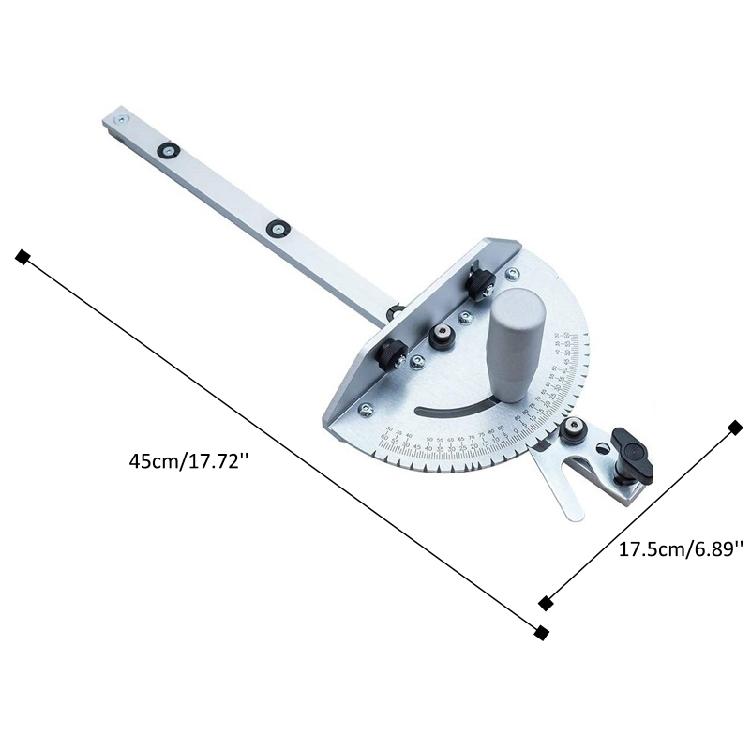 Miter Gauge Strengthen Aluminium Profile Fence withTrack Stop Table Saw Router