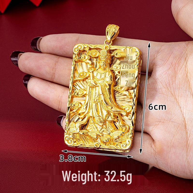 Вьетнамское ожерелье Мир Мэйчжоу Мацзу - Женская подвеска Тяньхоу из имитации золота