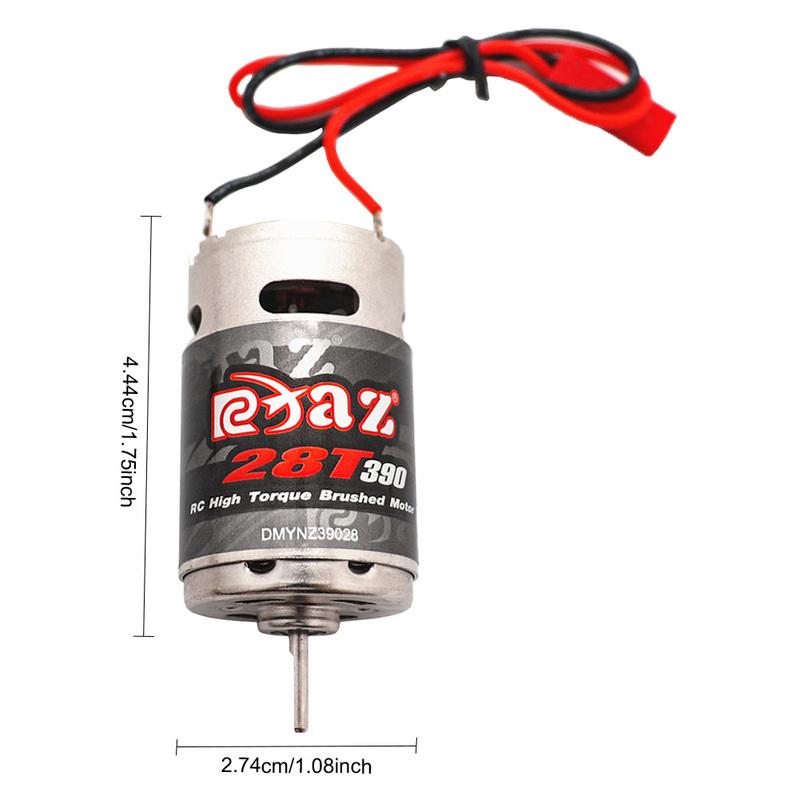 1 PC 28T 390 Brushed Motor DC Motor RC Crawler Brushed Motor Stainless Steel RC Electric Motor JST for TAMIYA TAM54393 300054393