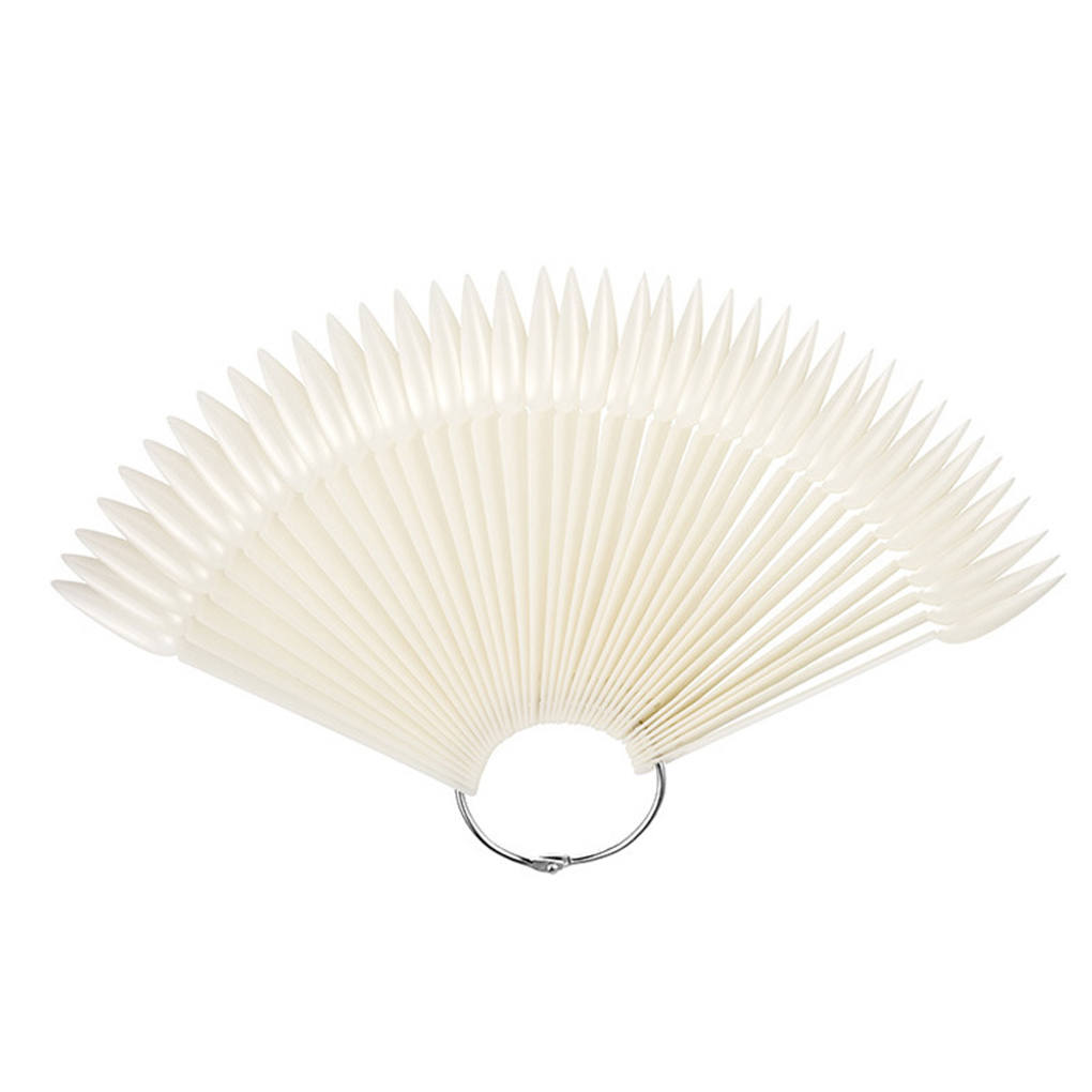 

50PCS False Nail Art Tips Stick Nail Polish Color Card Plates Display Chart Nail