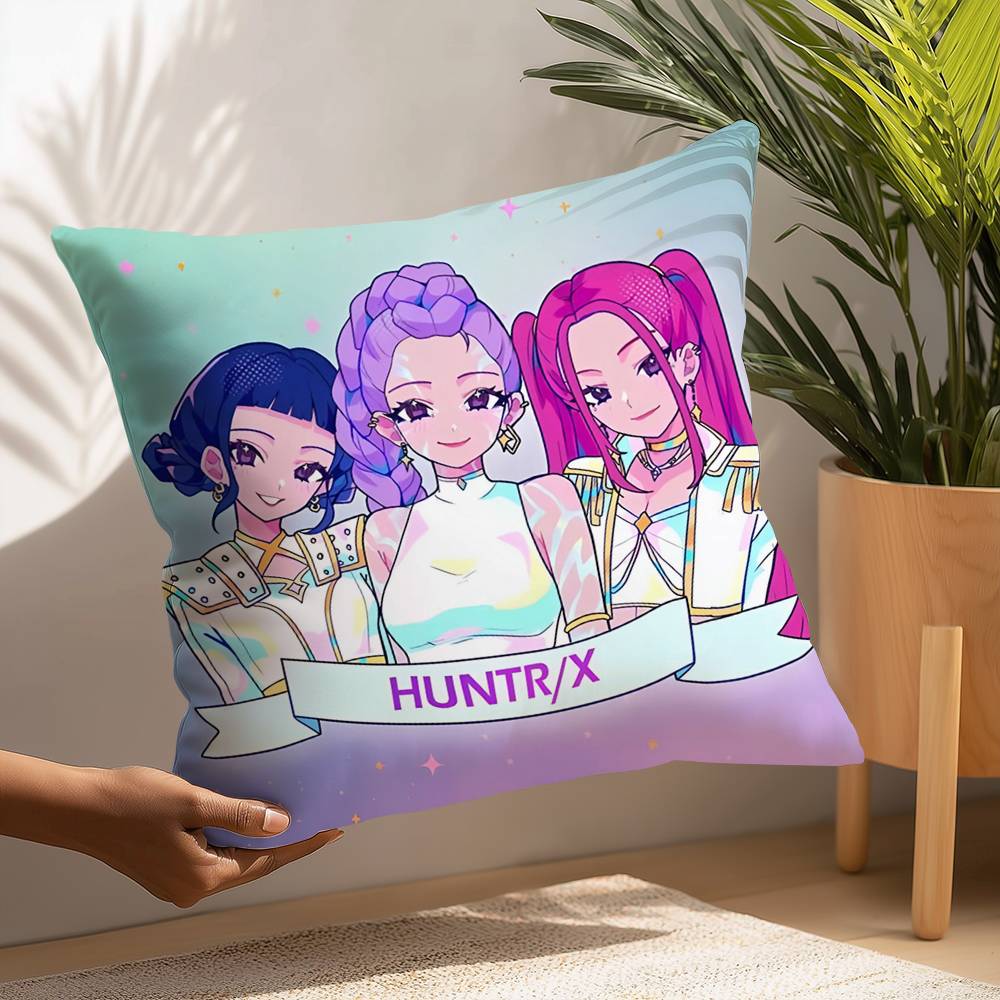 KPopS D-Demon H-Hunters Pillow Case Plush Fabric Soft  Pillowcase Double Sided Print Cushion Cover Household Gifts