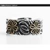 Adjustable Open Ring Men Women Sterling Vintage Cherry Blossom Floral Design Style Stackable Finger