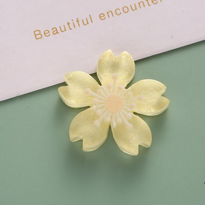 

Милая закладка-цветок из смолы «Цвет сакуры» и материал для DIY украшений - Чехол для телефона и аксессуары для волос 26mm жёлтый