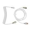 Mechanical Keyboard Cable Double Sve Custom Coiled with Detachable Metal Aviation USB C to USB A Keyboard Aviation Connector