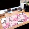 Hello Kitty, Pink Bow Themed XXL Mouse Pad - Non-slip Rubber Desk Mat for Gaming and Office Use, Multi-Function Keyboard and Mouse Pad, Idea