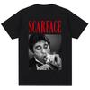 Camiseta Gangster Scarface Al Pacino Moda Masculina Feminina Hip Hop Vintage Camisetas Algodão Casual Oversized Streetwear