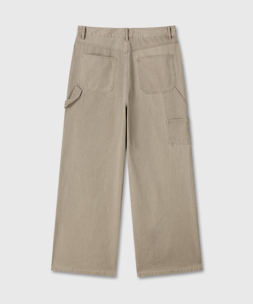 Daibeuin Washed Double Knee Carpenter Pants (Beige)