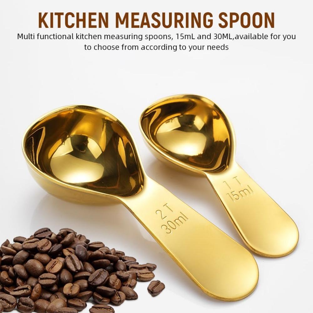 Stainless Steel Coffee Scoop, Coffee Scoops Short Handle, Tablespoon Measuring Spoons, for Coffee, Tea, Sugar, Kitchen Tool