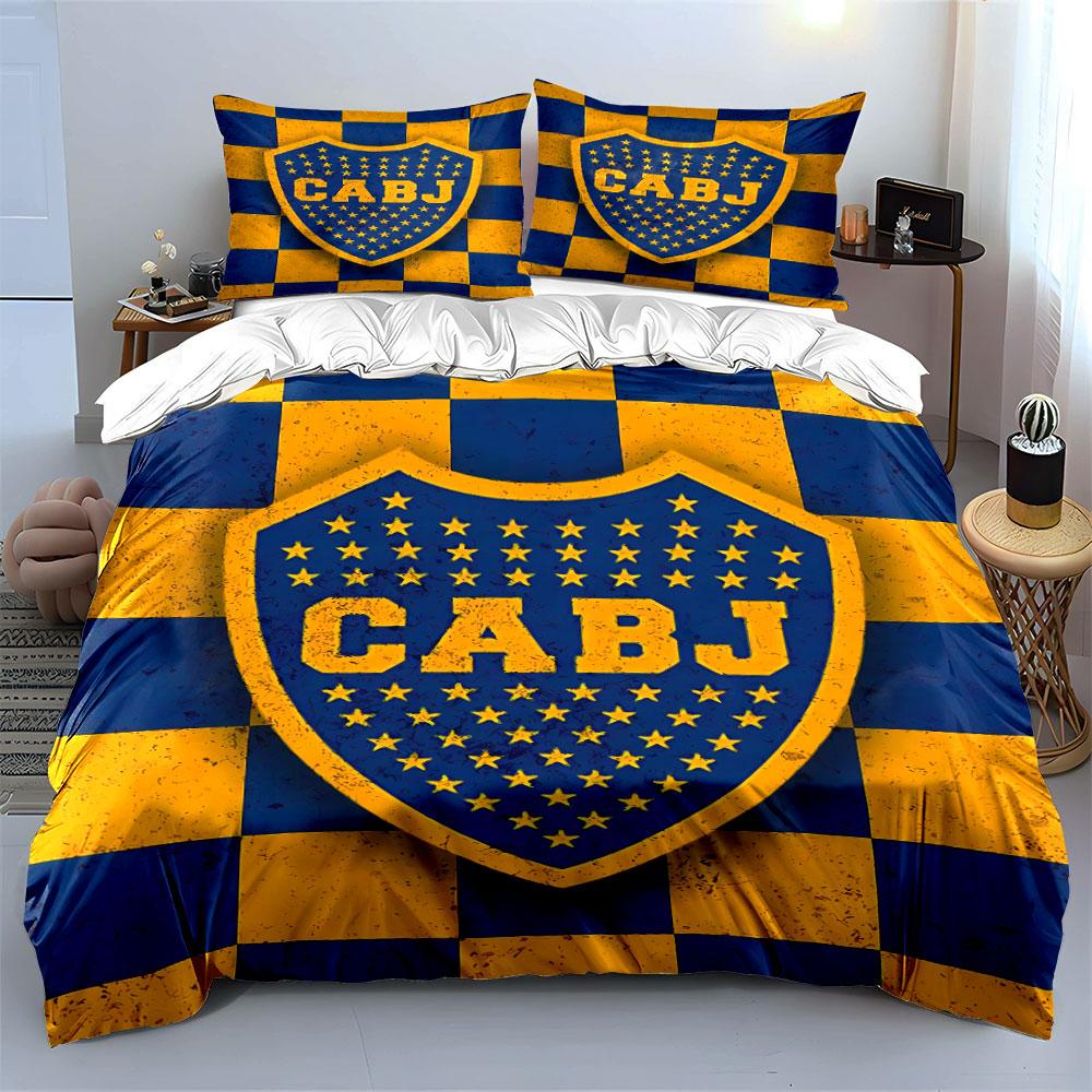 Blue and Yellow CABJ Shield Bedding Bedding Duvet Cover Set Duvet Cover Pillowcases (1 * Duvet Cover 2 * Pillowcases, without duvet insert)
