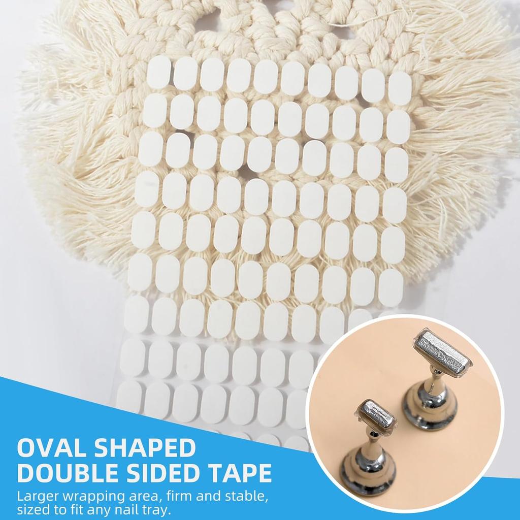 YIKOOLIN Clear Nail Art Display Stand Double-Sided Nail Tape Adhesive Sticker for Art Practice & Design Clear Nail Display Rack