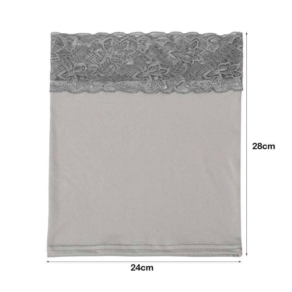 Solid Color Hijab Cap Elegant Undercap Comfortable Fit Pullover Hat  Women Headwear