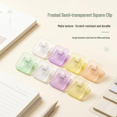 Small Transparent Frosted Acrylic Clips for Study Materials and Office Bills
