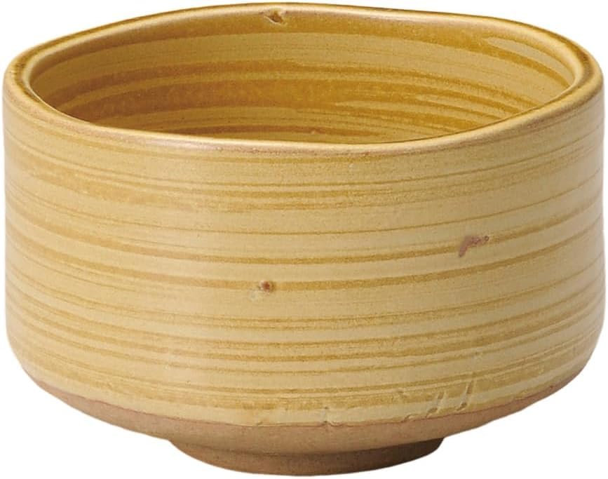 

Matcha Yellow Seto Mino Made in Japan Ale-net Bowl, Pattern, Ceramic, Ware,