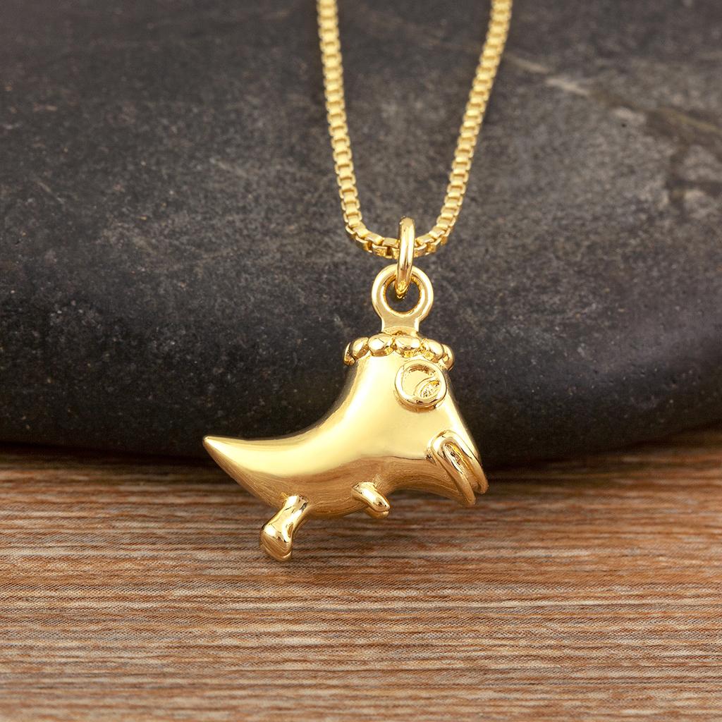 Nidin New Arrival Punk Boot Shape Zircon Pendant Necklace 3 Styles Choice For Female Male Trendy Personality Jewelry Party Gifts