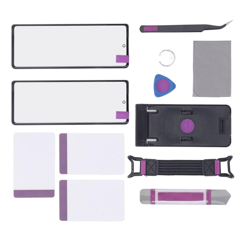 2PCS Front Outer Lens Glass Screen Replacement Repair Kit for Galaxy Z Fold 2 5G F916 with OCA Glue